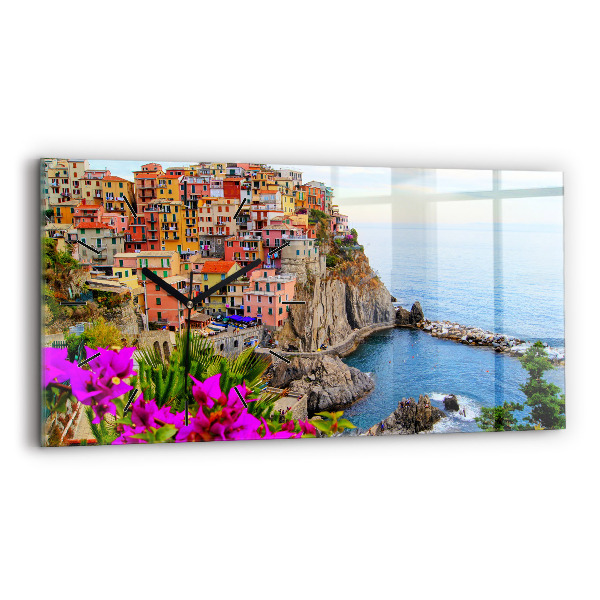 Vízszintes üvegóra Cinque Terre-part