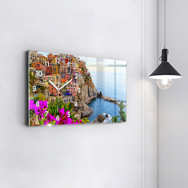 Vízszintes üvegóra Cinque Terre-part