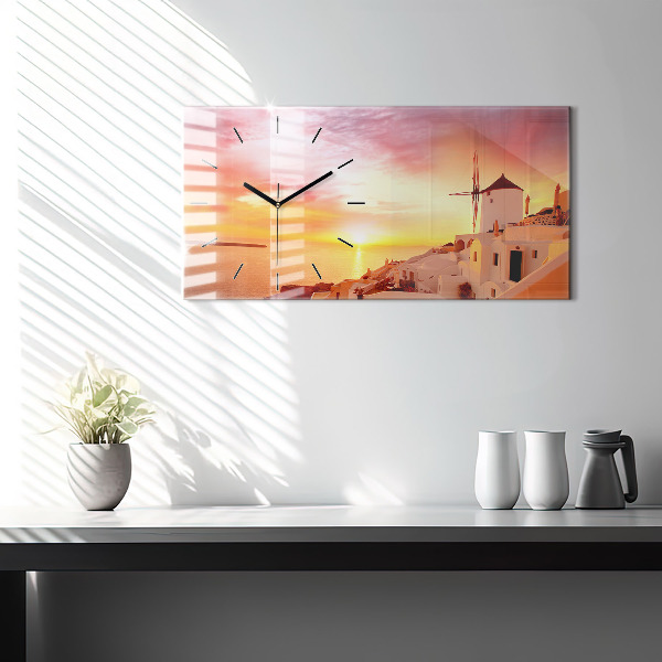 Vízszintes üvegóra Régi szélmalom Santoriniben