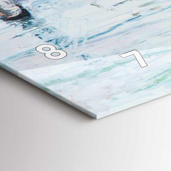 Vízszintes üvegóra Olajfestmény yacht tenger