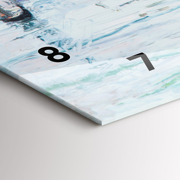 Vízszintes üvegóra Olajfestmény yacht tenger