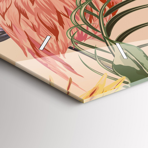 Vízszintes üvegóra Trópusi pálmalevél