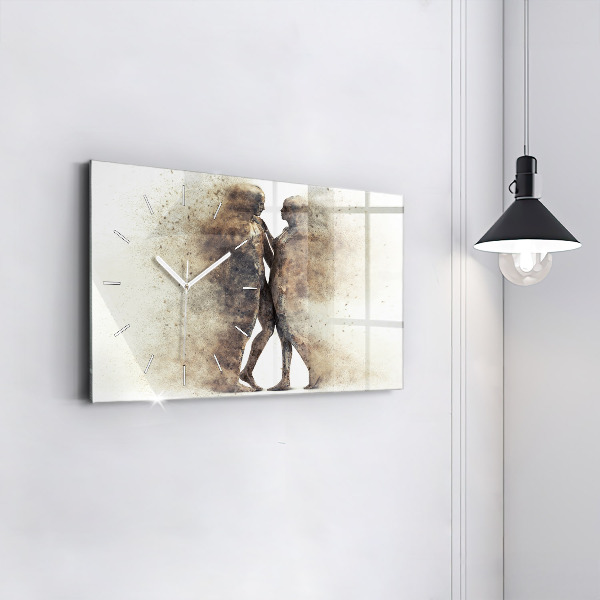 Vízszintes üvegóra Absztrakt emberek homok