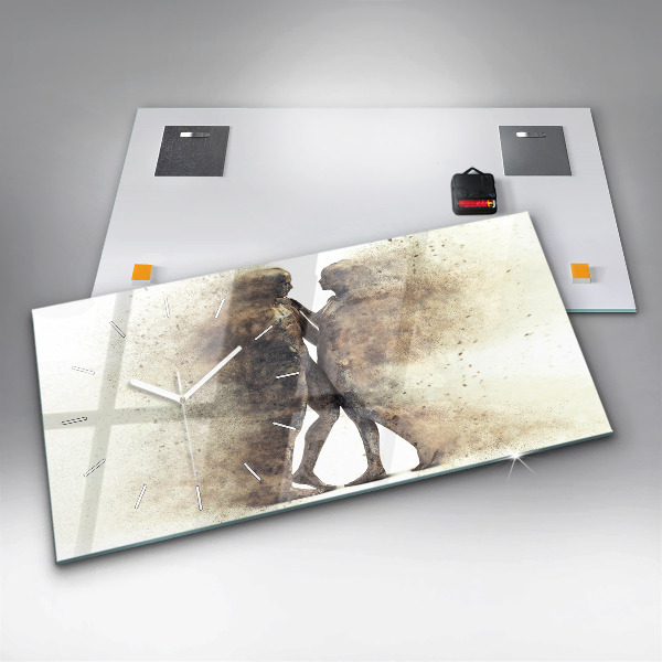 Vízszintes üvegóra Absztrakt emberek homok