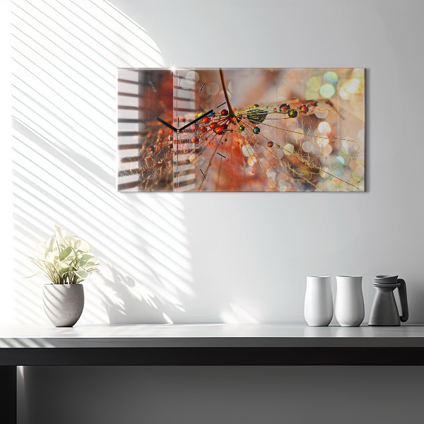 Vízszintes üvegóra Pitypang harmattal