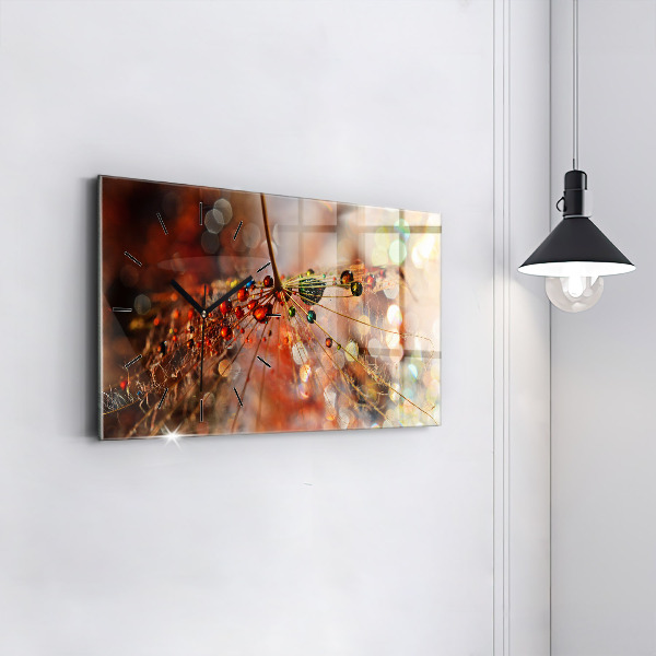 Vízszintes üvegóra Pitypang harmattal