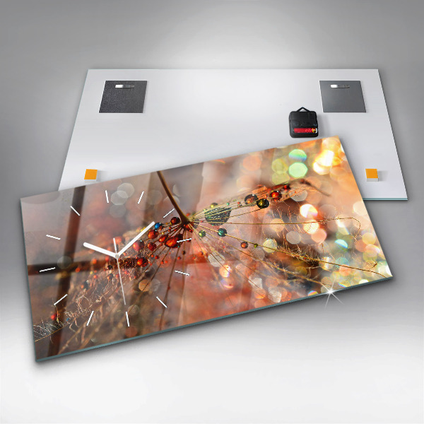 Vízszintes üvegóra Pitypang harmattal