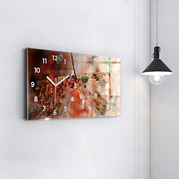 Vízszintes üvegóra Pitypang harmattal