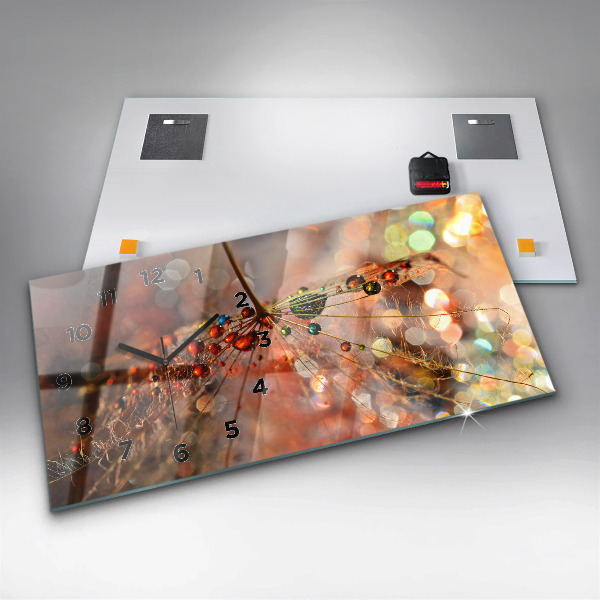 Vízszintes üvegóra Pitypang harmattal