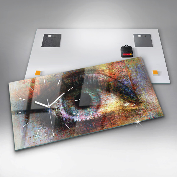 Vízszintes üvegóra Street Art Eye