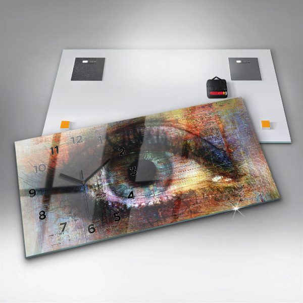 Vízszintes üvegóra Street Art Eye