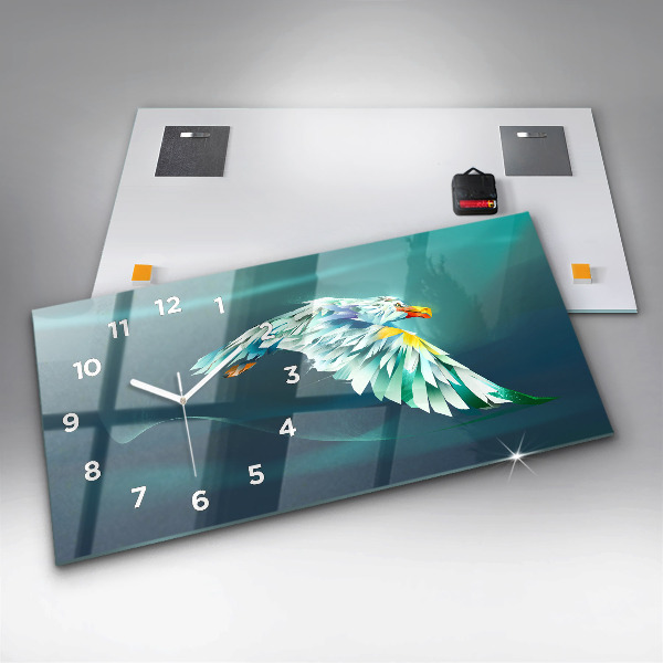 Vízszintes üvegóra Egy repülő sas képe