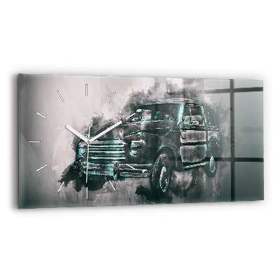 Vízszintes üvegóra Old School Car