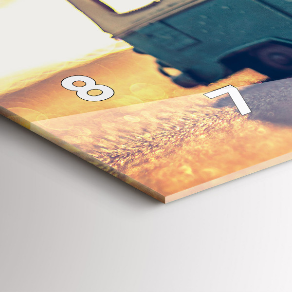 Vízszintes üvegóra Lakókocsi a tengerparton