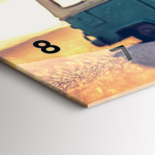 Vízszintes üvegóra Lakókocsi a tengerparton