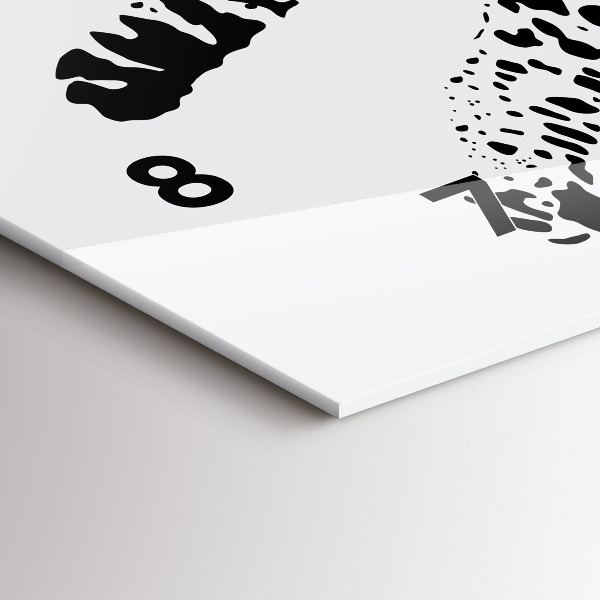 Vízszintes üvegóra Sziluettje egy párduc