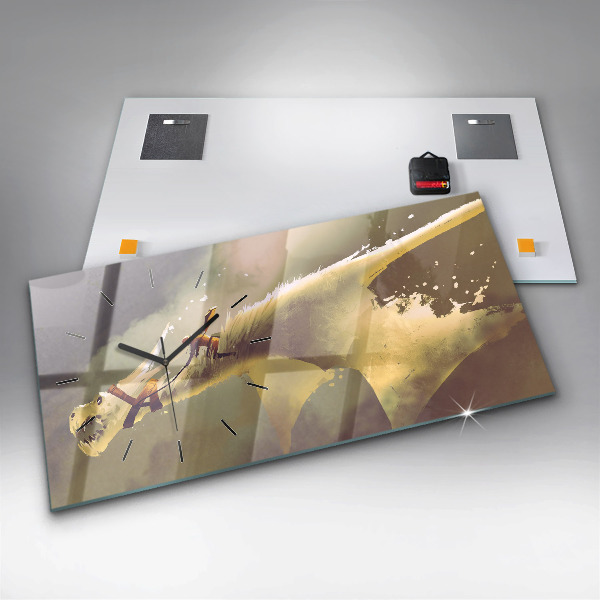 Vízszintes üvegóra Sárkánylovas illusztráció