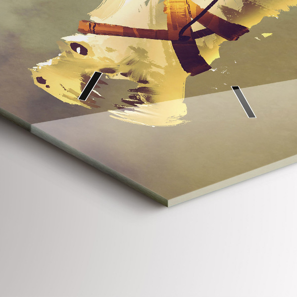 Vízszintes üvegóra Sárkánylovas illusztráció