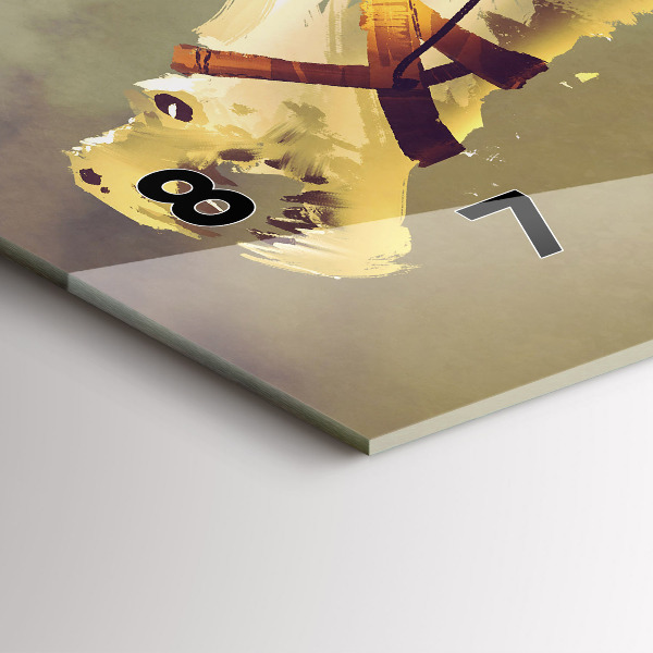 Vízszintes üvegóra Sárkánylovas illusztráció