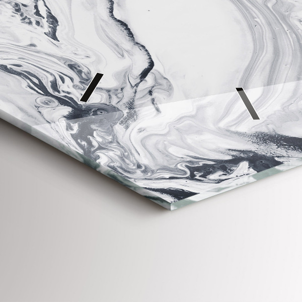 Vízszintes üvegóra Absztrakt tinta márvány