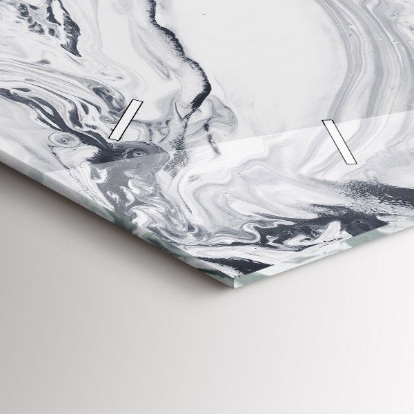 Vízszintes üvegóra Absztrakt tinta márvány