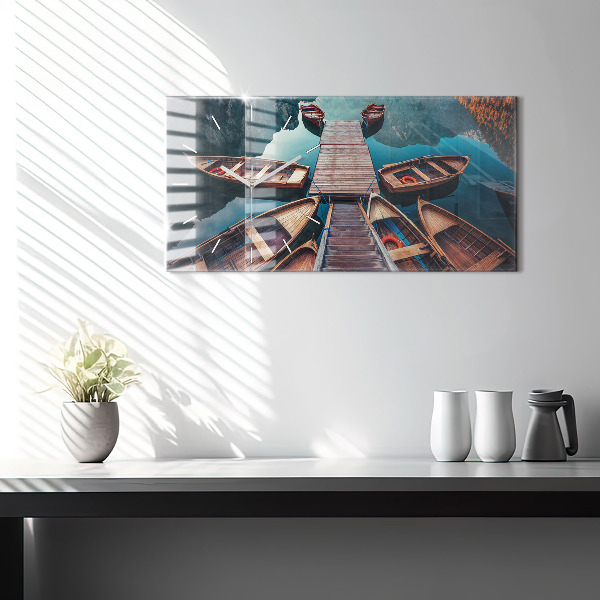 Vízszintes üvegóra Móló és tó