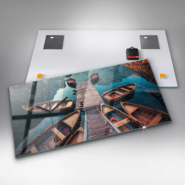 Vízszintes üvegóra Móló és tó