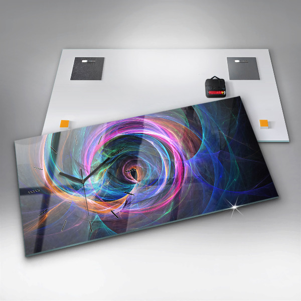 Vízszintes üvegóra Színes fraktál