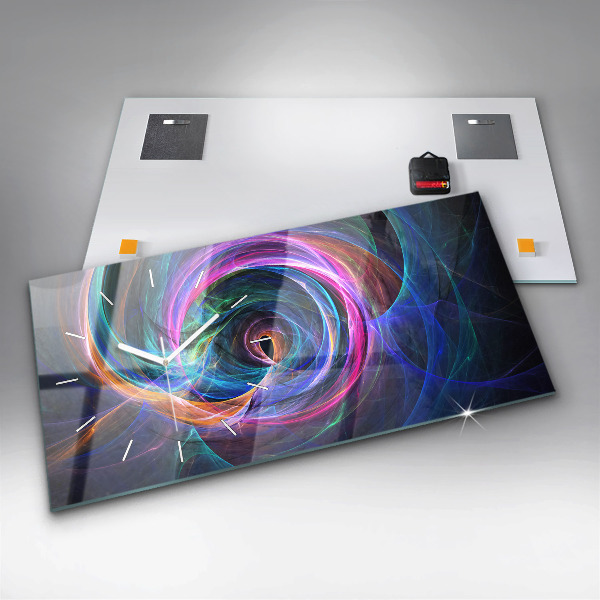 Vízszintes üvegóra Színes fraktál