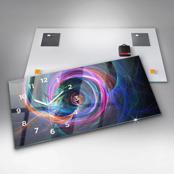 Vízszintes üvegóra Színes fraktál