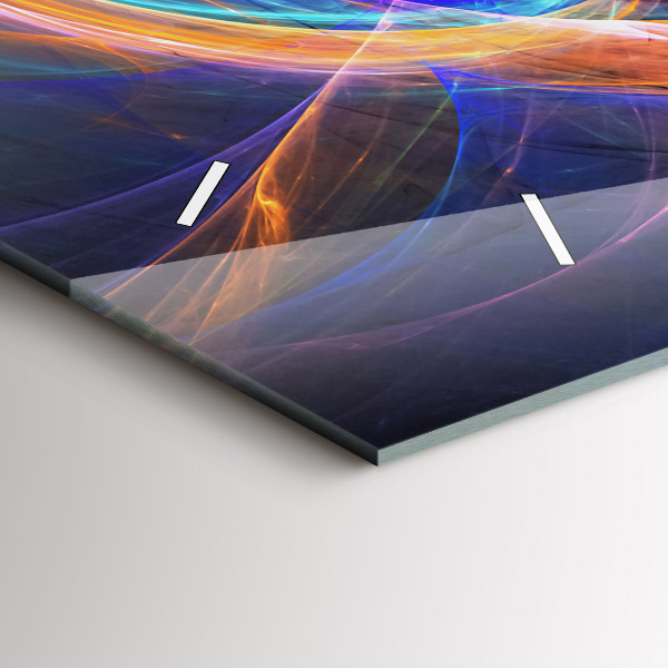 Vízszintes üvegóra Színes fraktál