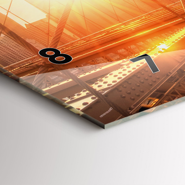 Vízszintes üvegóra Brooklyn Bridge NYC