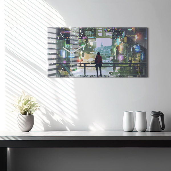 Vízszintes üvegóra Cyberpunk