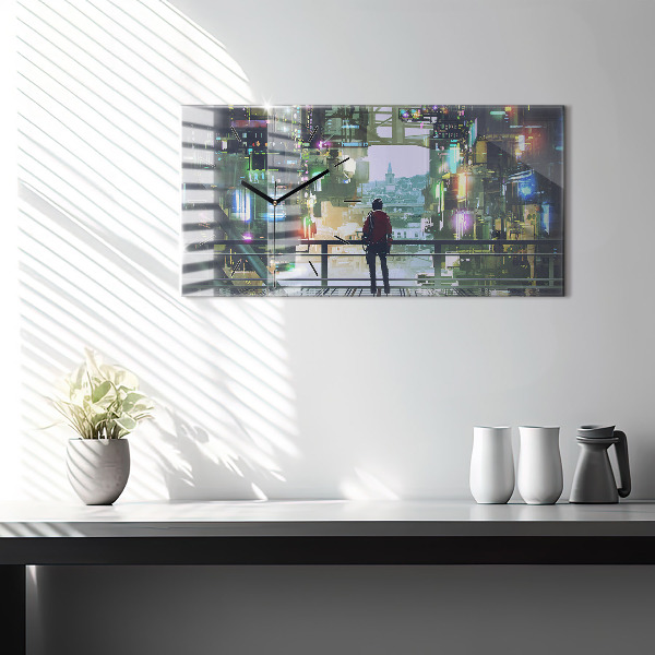Vízszintes üvegóra Cyberpunk