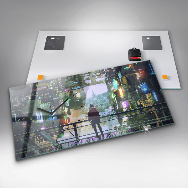 Vízszintes üvegóra Cyberpunk