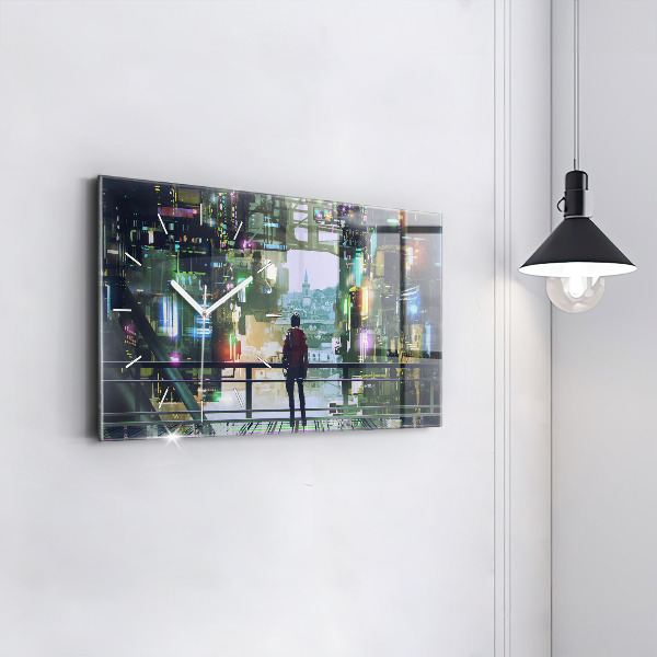 Vízszintes üvegóra Cyberpunk