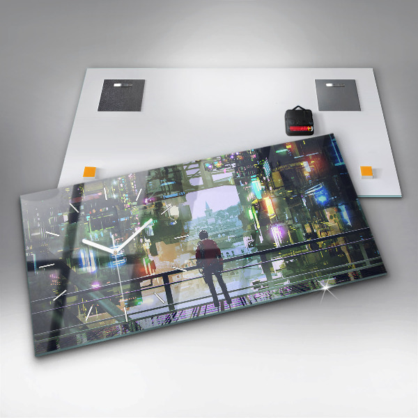 Vízszintes üvegóra Cyberpunk