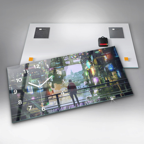 Vízszintes üvegóra Cyberpunk