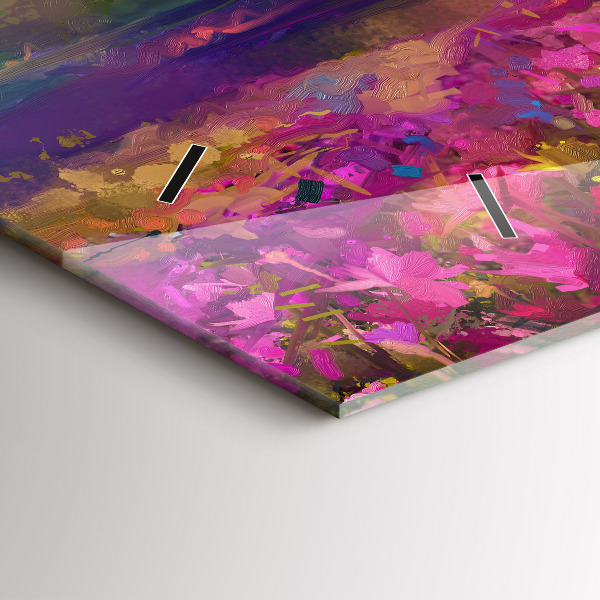 Vízszintes üvegóra Rét a naplementében