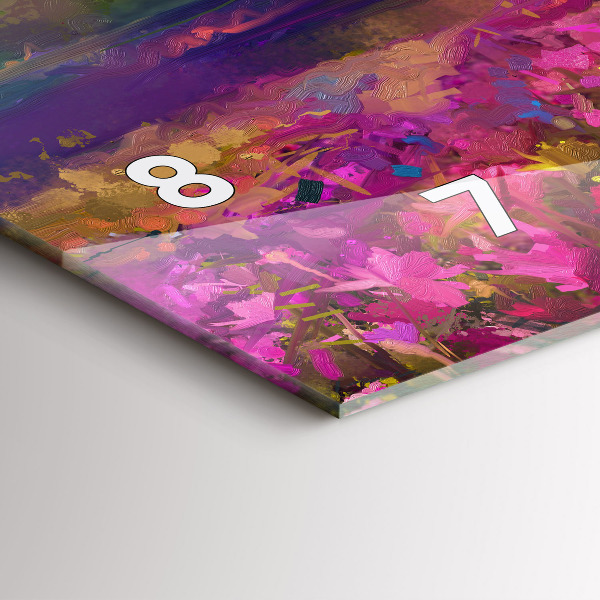 Vízszintes üvegóra Rét a naplementében