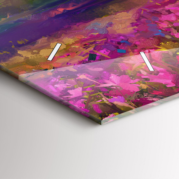 Vízszintes üvegóra Rét a naplementében