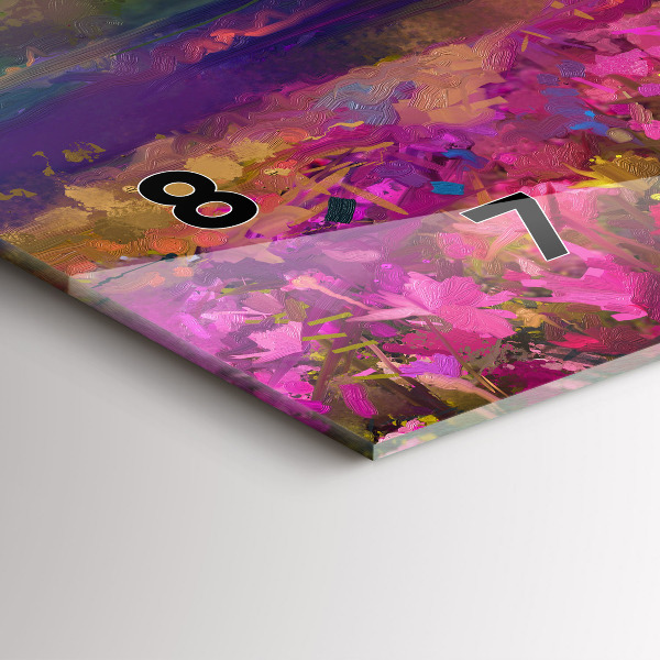 Vízszintes üvegóra Rét a naplementében