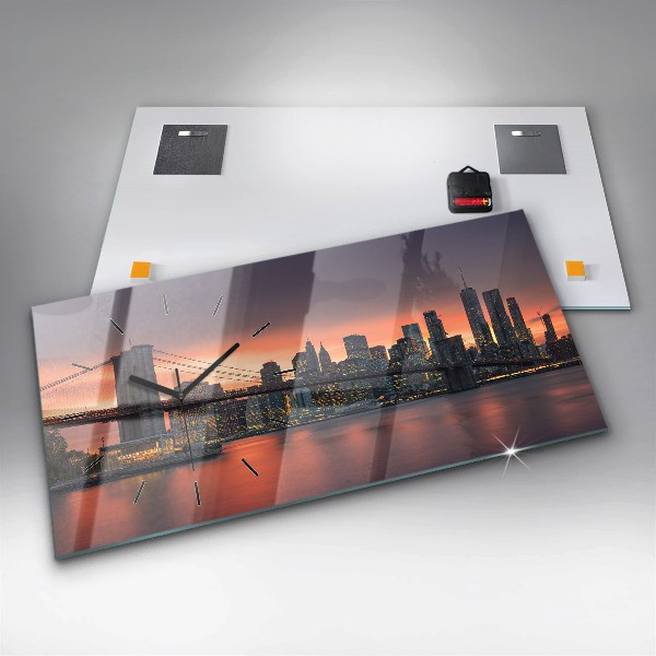 Vízszintes üvegóra New York East River