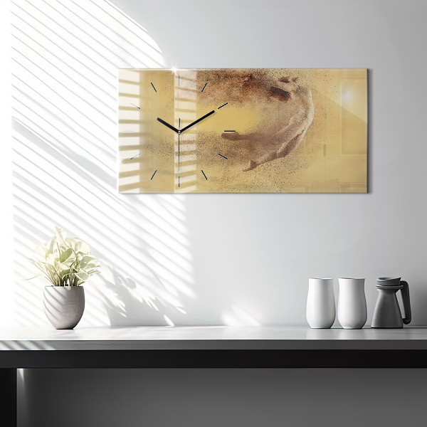 Vízszintes üvegóra Nő az ábrán