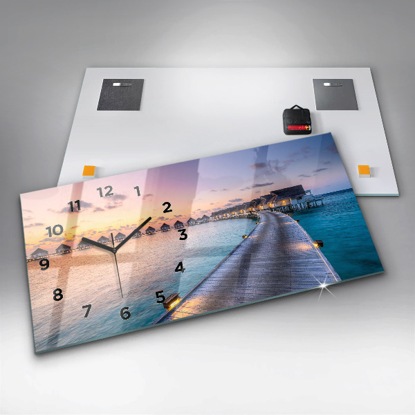 Vízszintes üvegóra Naplemente Maldív-szigetek