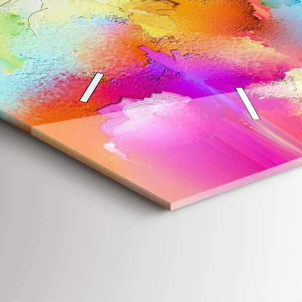 Vízszintes üvegóra Absztrakt virágok