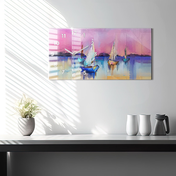 Vízszintes üvegóra Tengeri tájkép