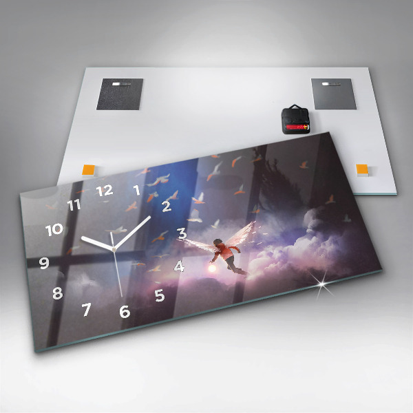 Vízszintes üvegóra Szárnyú fiú