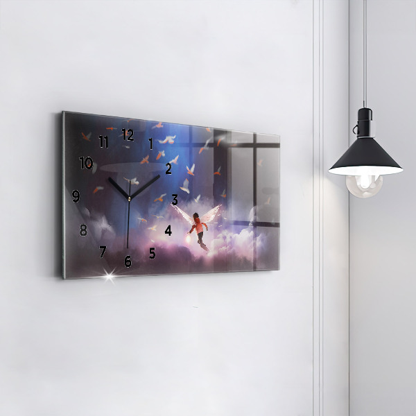 Vízszintes üvegóra Szárnyú fiú