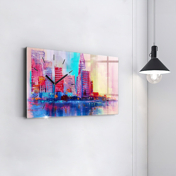 Vízszintes üvegóra Felhőkarcoló absztrakció